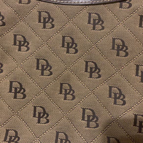 Dooney and Bourke Canvas Signature Checkered Print Bag - Picture 5 of 7